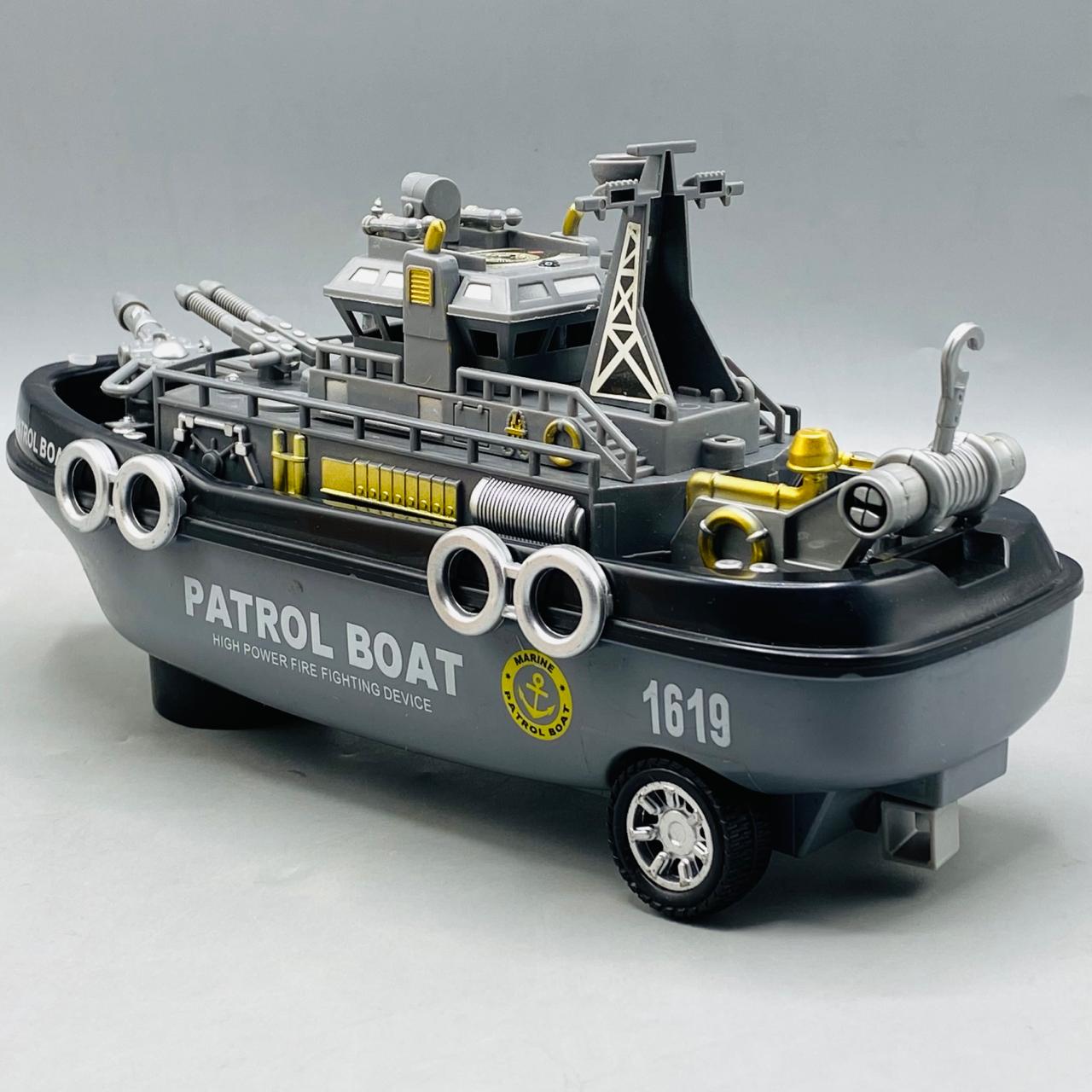 Water Spray Patrol Boat Light And Sound