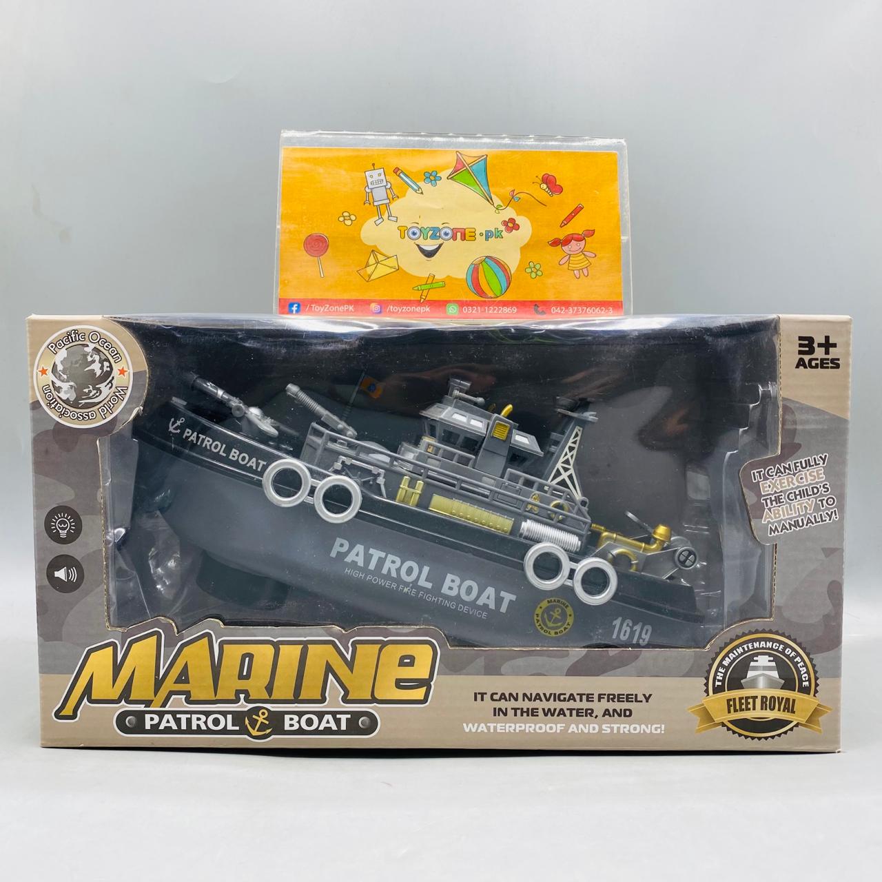 Water Spray Patrol Boat Light And Sound