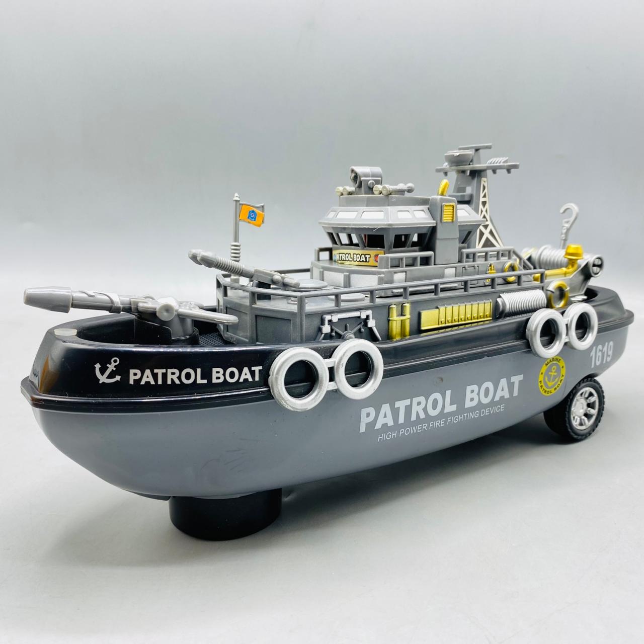 Water Spray Patrol Boat Light And Sound