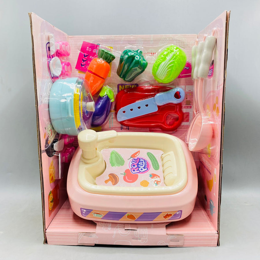 Role Play Kitchen Home Appliances & Accessories With Light & Sound