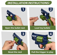 Thumbnail for Soft Bullet Shell Ejection Revolver Gun Toy