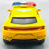 Thumbnail for 1:32 Scale Die-Cast Yellow Police SUV Sportscar Model