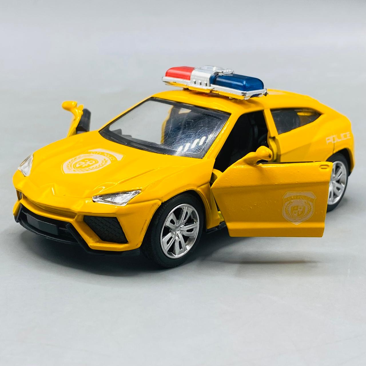 1:32 Scale Die-Cast Yellow Police SUV Sportscar Model