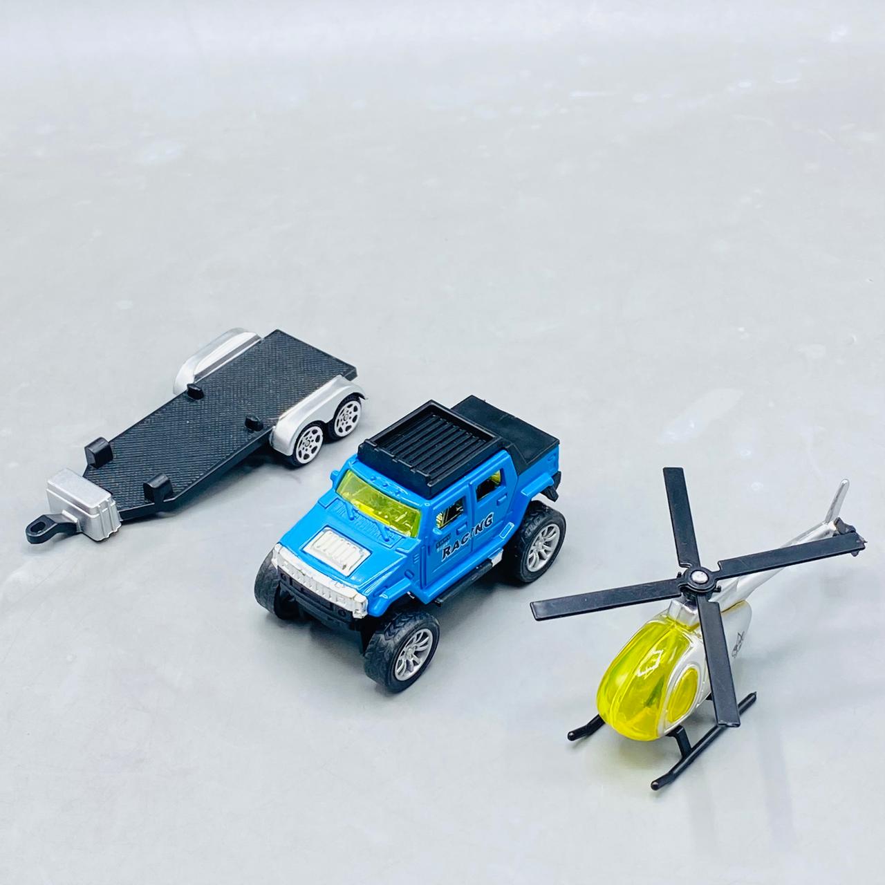 Die-Cast 4x4 Truck & Trailer Set