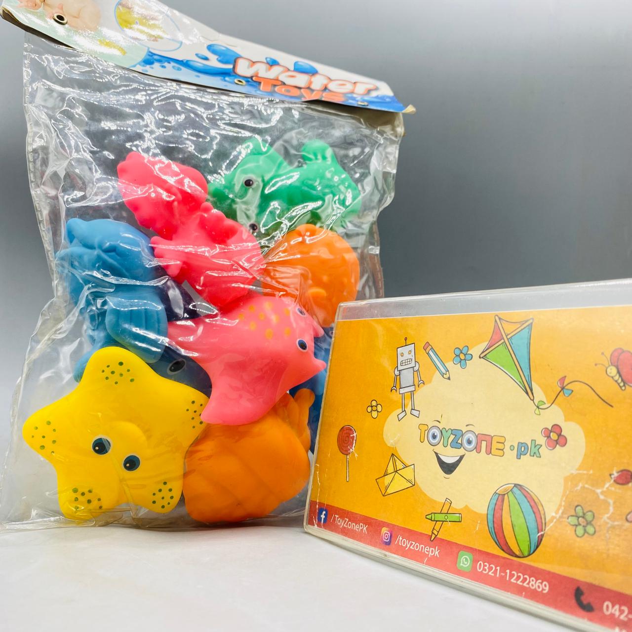 Set of 8 Soft Sea Animal Bath Toys