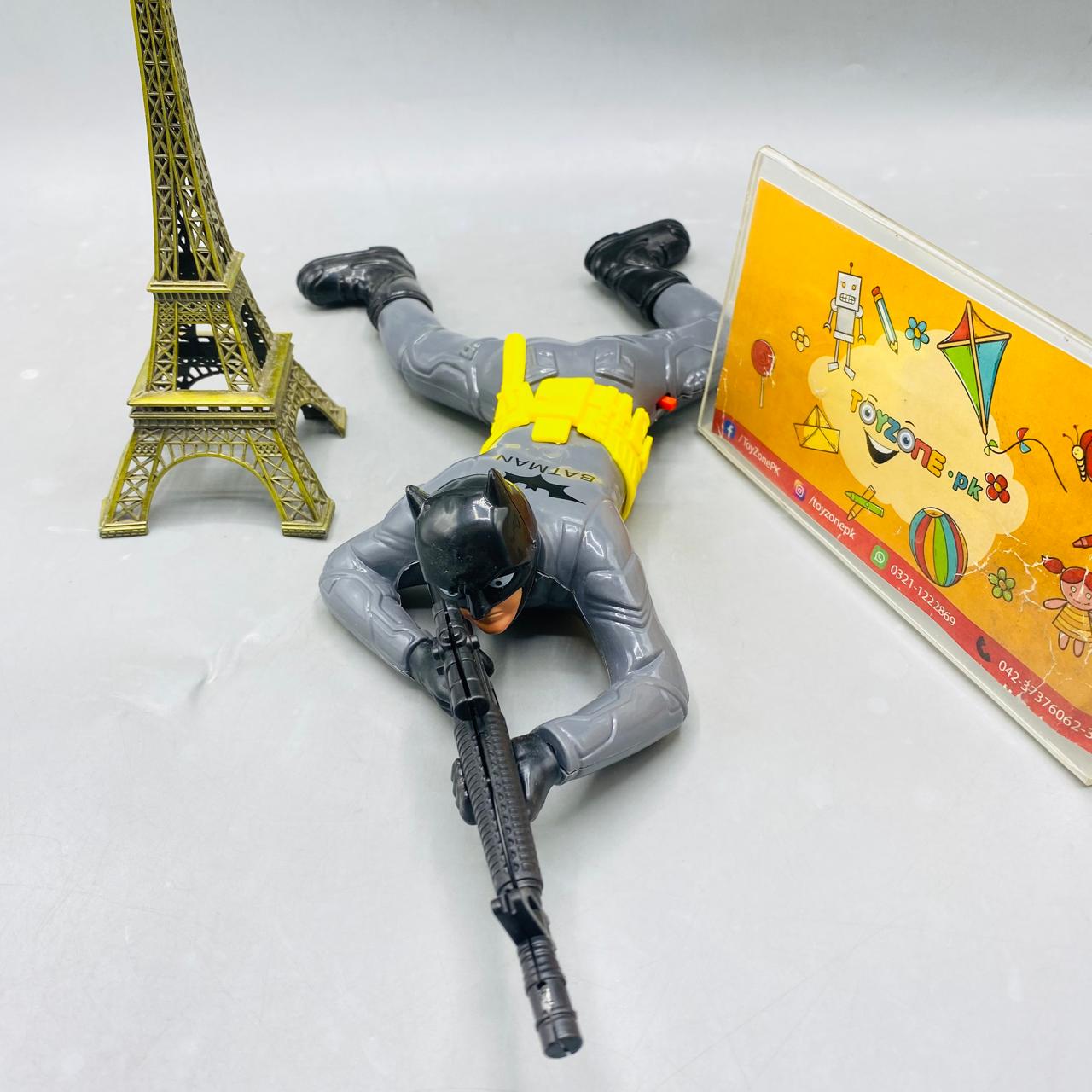 Tactical Batman Action Figure - Crawling Sniper Pose with Rifle