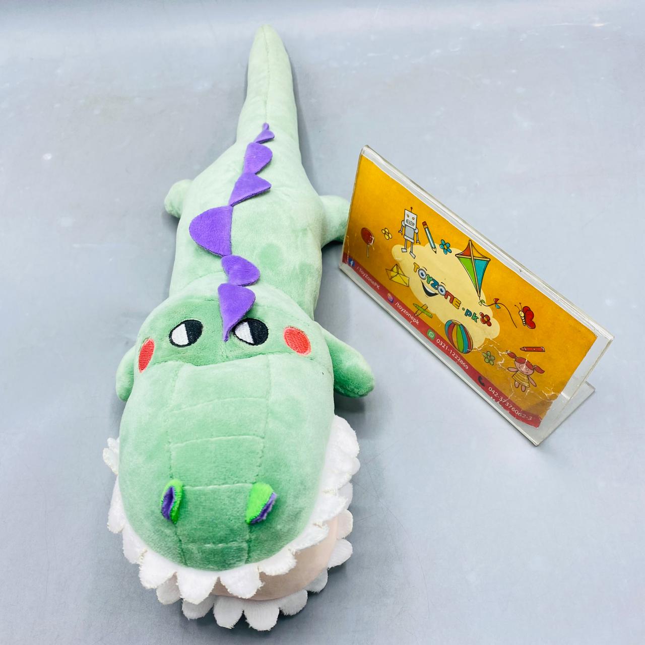 Unique Crocodile Stuffed Toy with Ridged Back