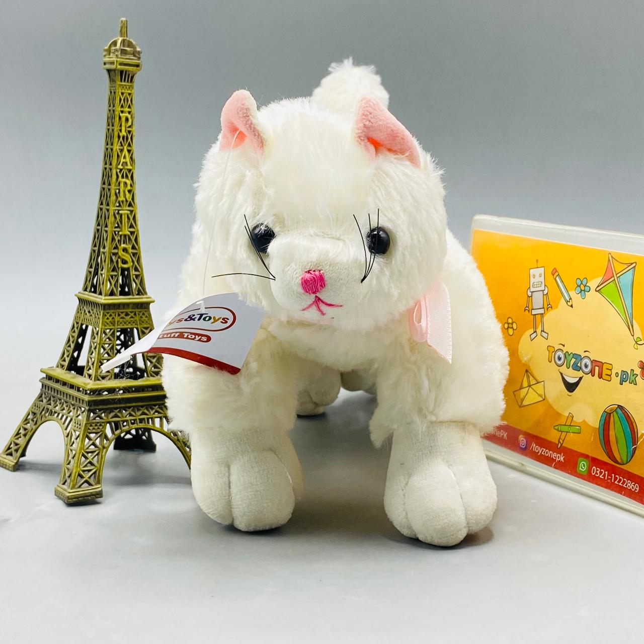 Adorable White Persian Kitten Plush Toy