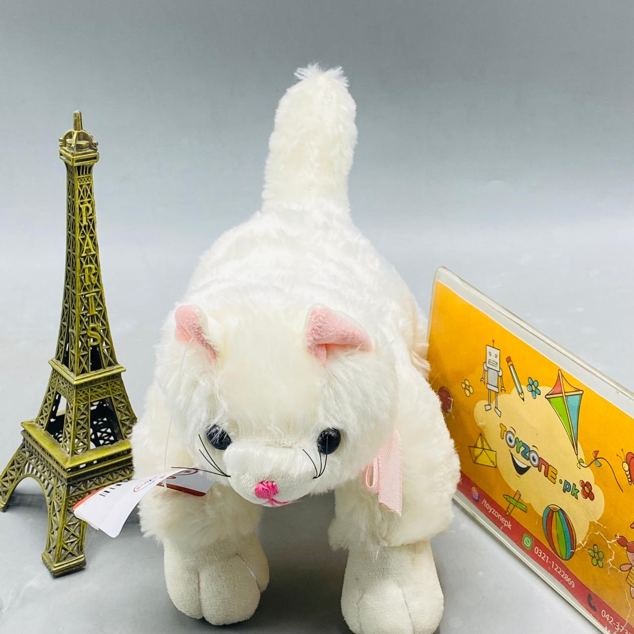 Adorable White Persian Kitten Plush Toy