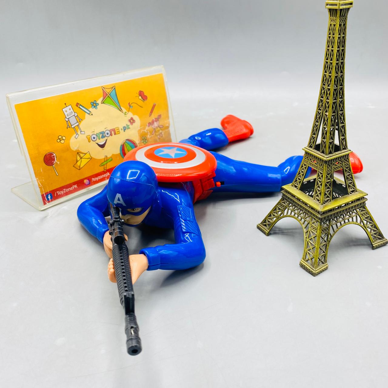 Captain America Crawling Action Figure with Lights & Sounds