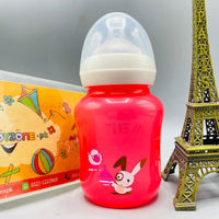 Thumbnail for Adorable Animal Print Baby Feeder Bottle - Ergonomic & Easy-Flow Nipple