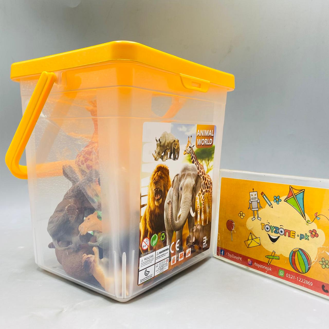 22 Piece Rubber Animal Zoo Box Set