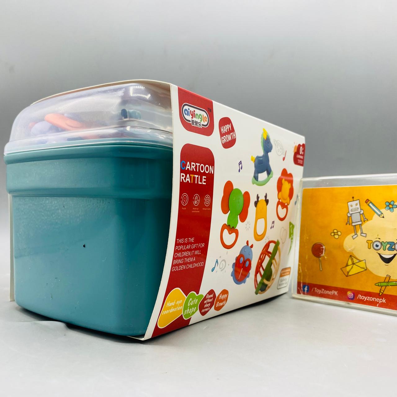 10 Piece Rattle with Silicone Teether Set