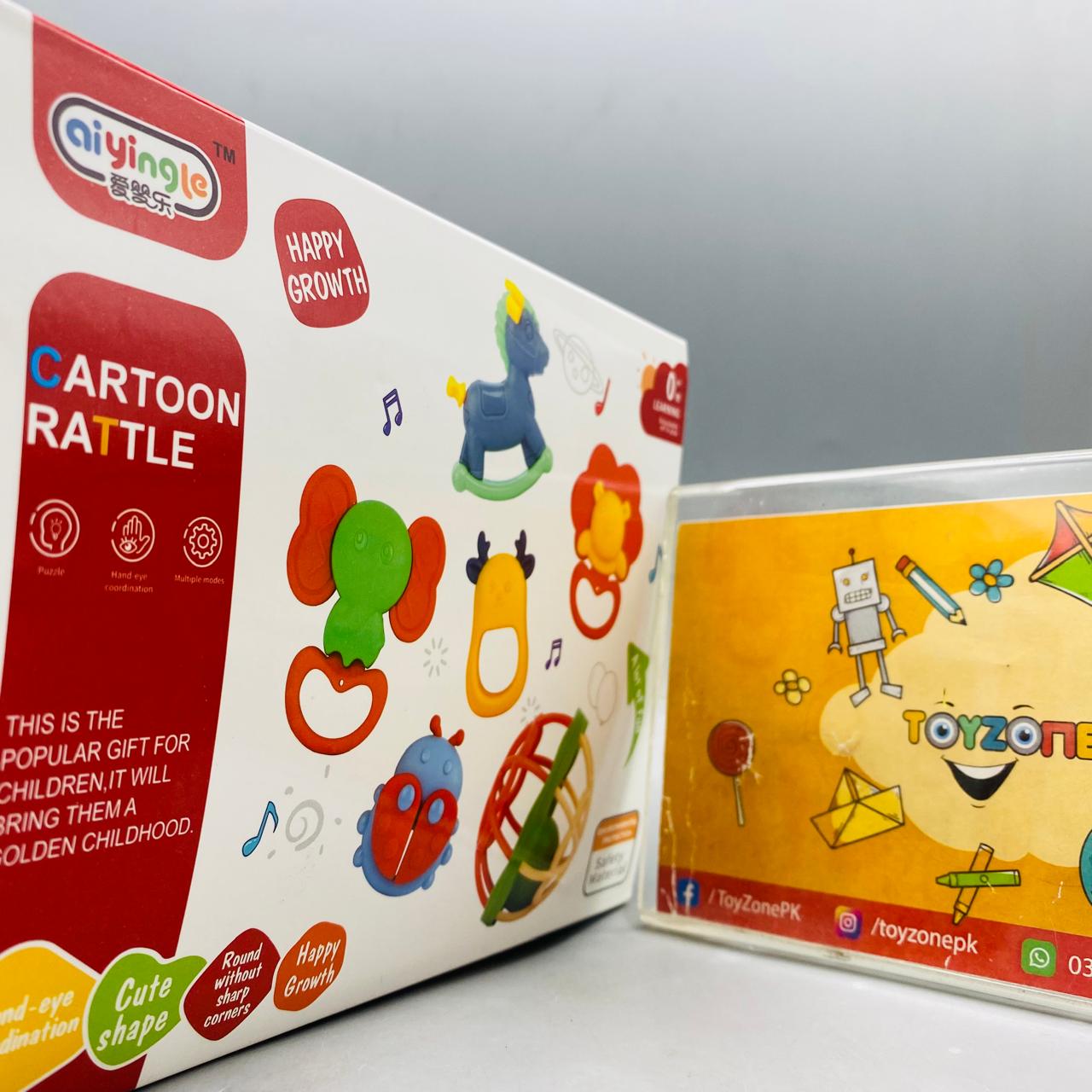 10 Piece Rattle with Silicone Teether Set