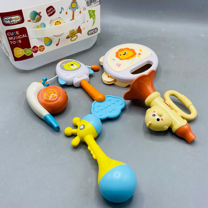 5 Piece Musical Rattle Set