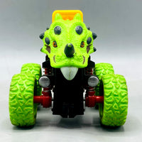 Thumbnail for 🦖 Neon Green Dinosaur Head Monster Truck Toy - Friction Powered Beast