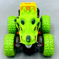 Thumbnail for 🦖 Neon Green Dinosaur Head Monster Truck Toy - Friction Powered Beast