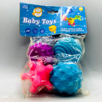 Thumbnail for 👂🌈 Chu Chu Squeaker Sensory Ball and Bath Toy Set (4-Pack)