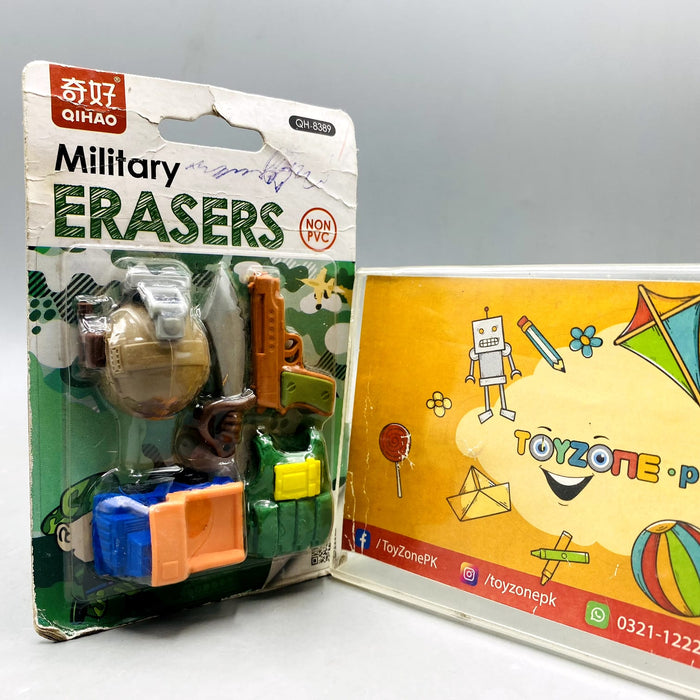 Qihao Military Themed Erasers Set (Non-PVC) - Novelty Stationery