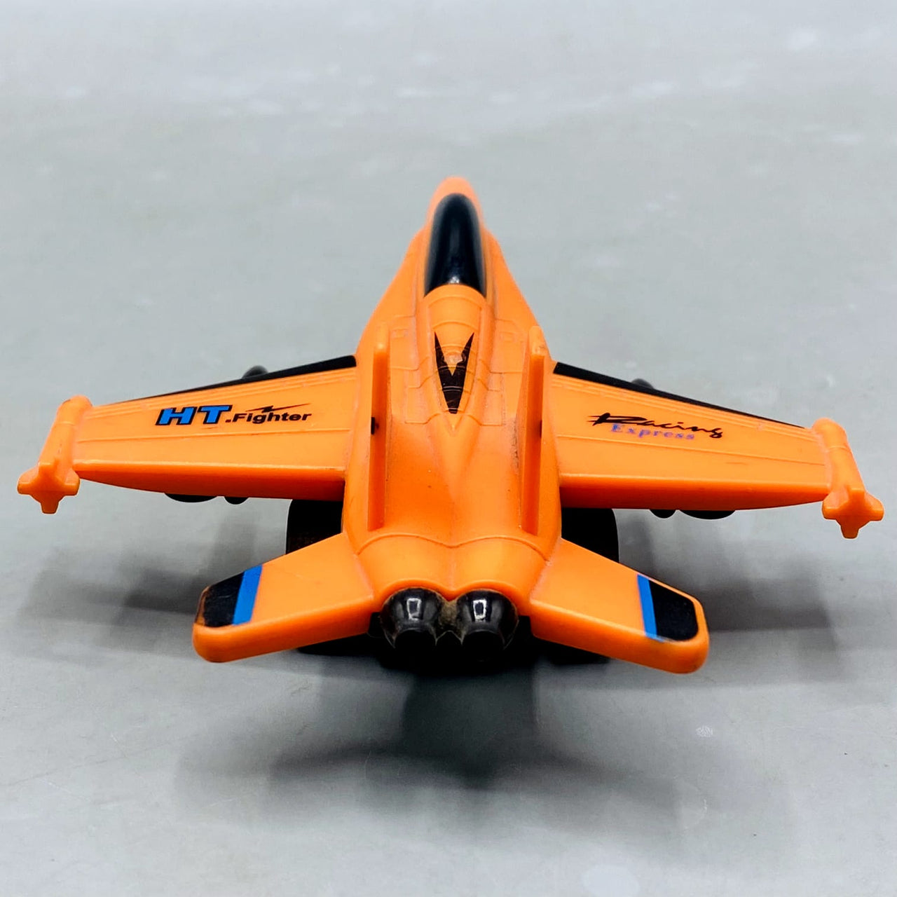 🚀 Orange "HT Fighter" Die-Cast/Plastic Jet with Missile Details