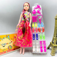 Thumbnail for 👠 Fashion Doll with 8-Pair Shoe and Styling Accessory Set