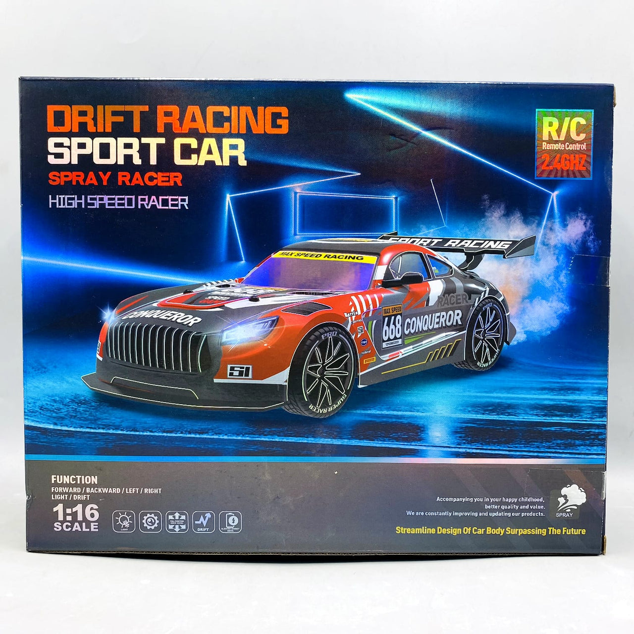 High-Speed Drift Sport Racing Car with Smoke Effect
