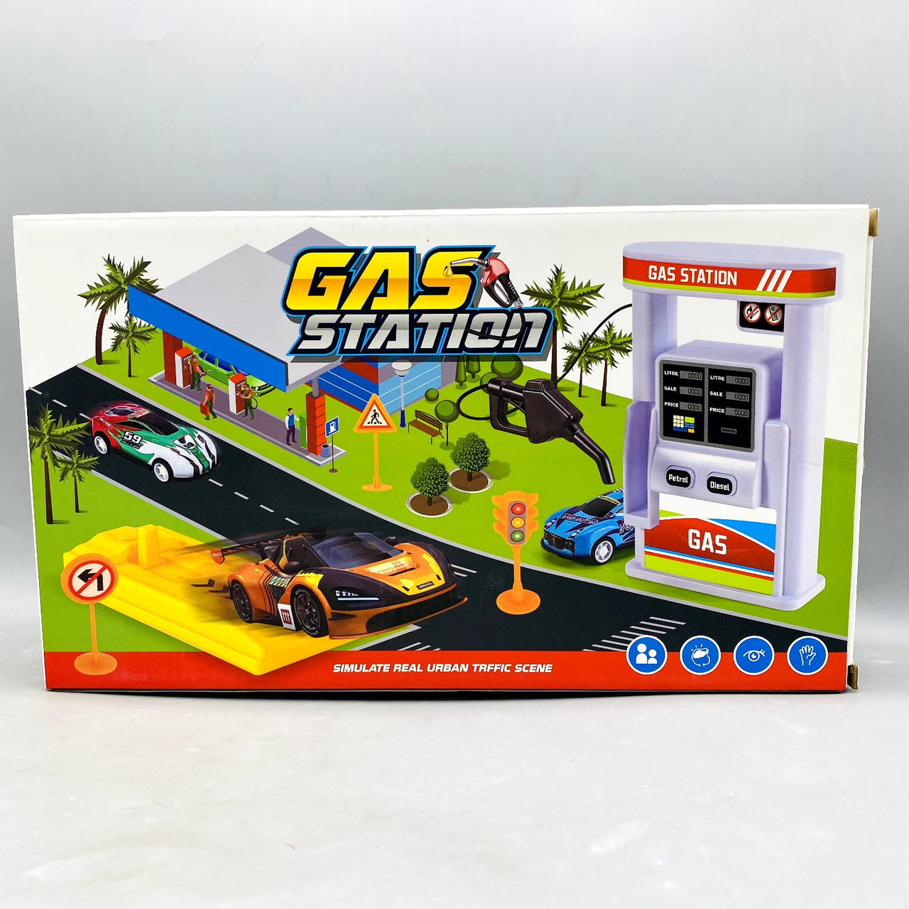 Manual Gas Station Play Mat Track
