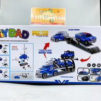 Thumbnail for DIY Manual Police Detachable Truck Hauler with 3 Cars