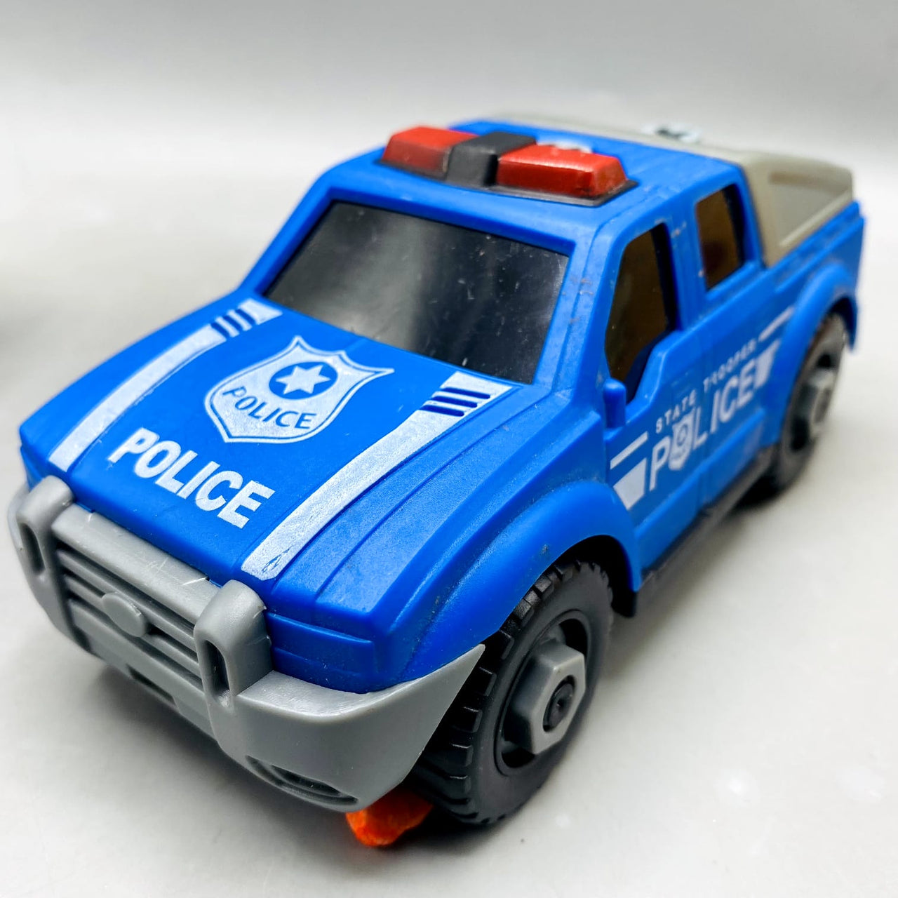 DIY Manual Police Detachable Truck Hauler with 3 Cars