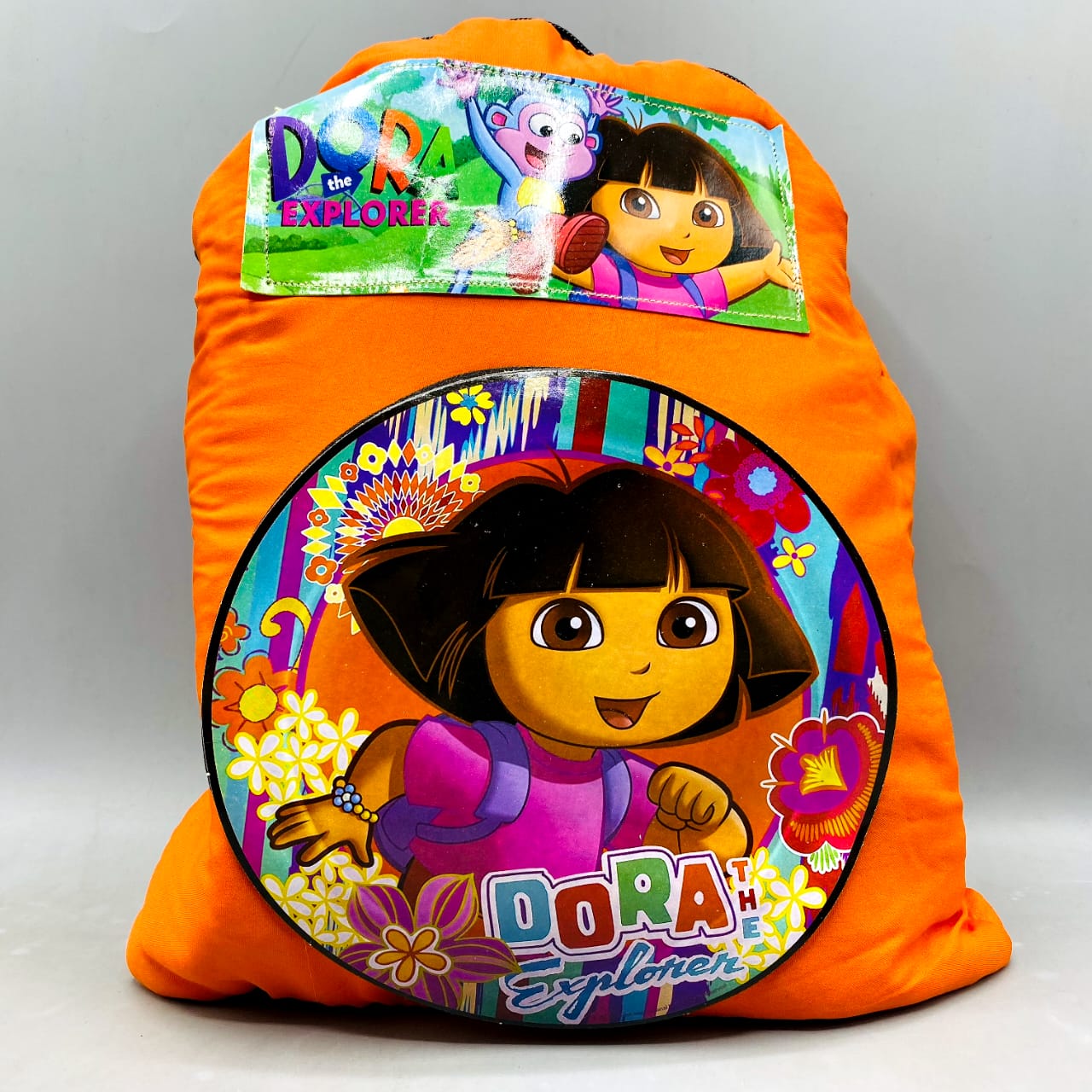 🎒 Dora the Explorer Kids' Orange Backpack - Drawstring Style