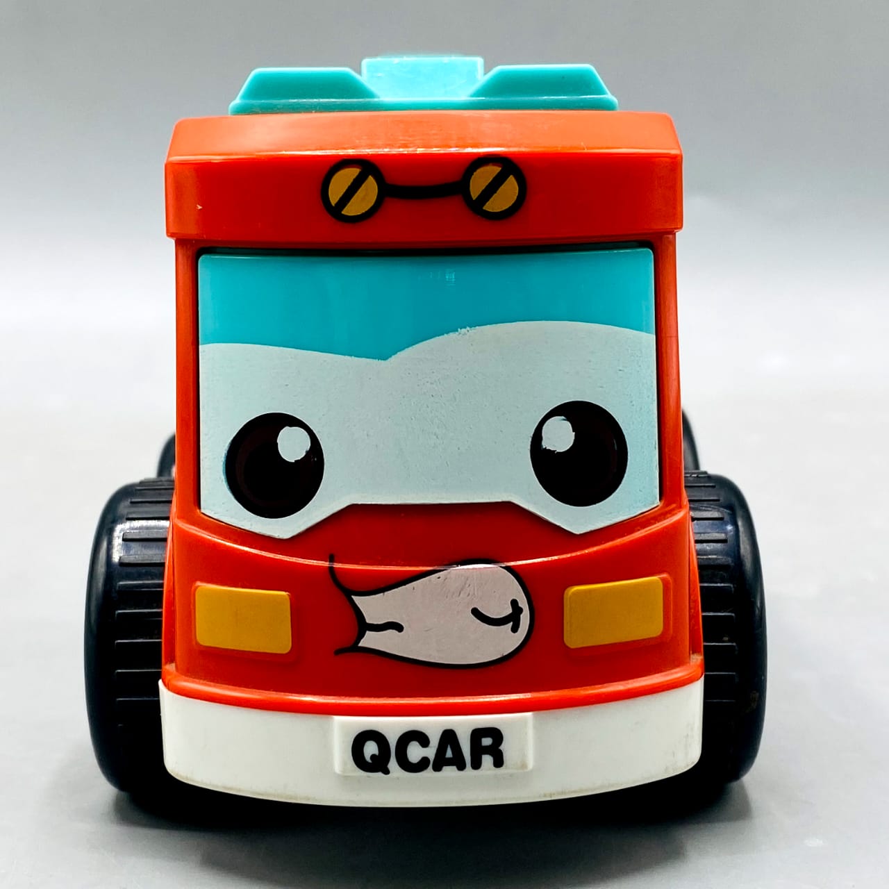 🚒 CAR Cute Fire Truck Toy - Red & Teal Friction Powered Vehicle