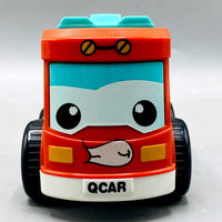 Thumbnail for 🚒 CAR Cute Fire Truck Toy - Red & Teal Friction Powered Vehicle