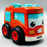Thumbnail for 🚒 CAR Cute Fire Truck Toy - Red & Teal Friction Powered Vehicle