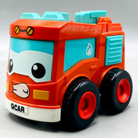 Thumbnail for 🚒 CAR Cute Fire Truck Toy - Red & Teal Friction Powered Vehicle