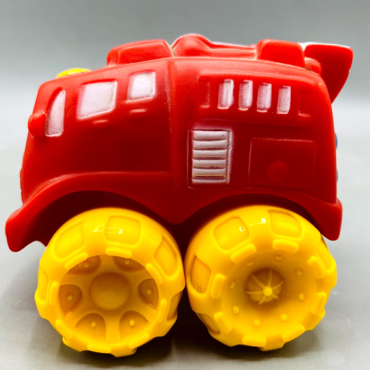 🔥 Friendly Fire Truck Monster Truck Toy - Red with Big Yellow Wheels