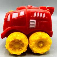 Thumbnail for 🔥 Friendly Fire Truck Monster Truck Toy - Red with Big Yellow Wheels