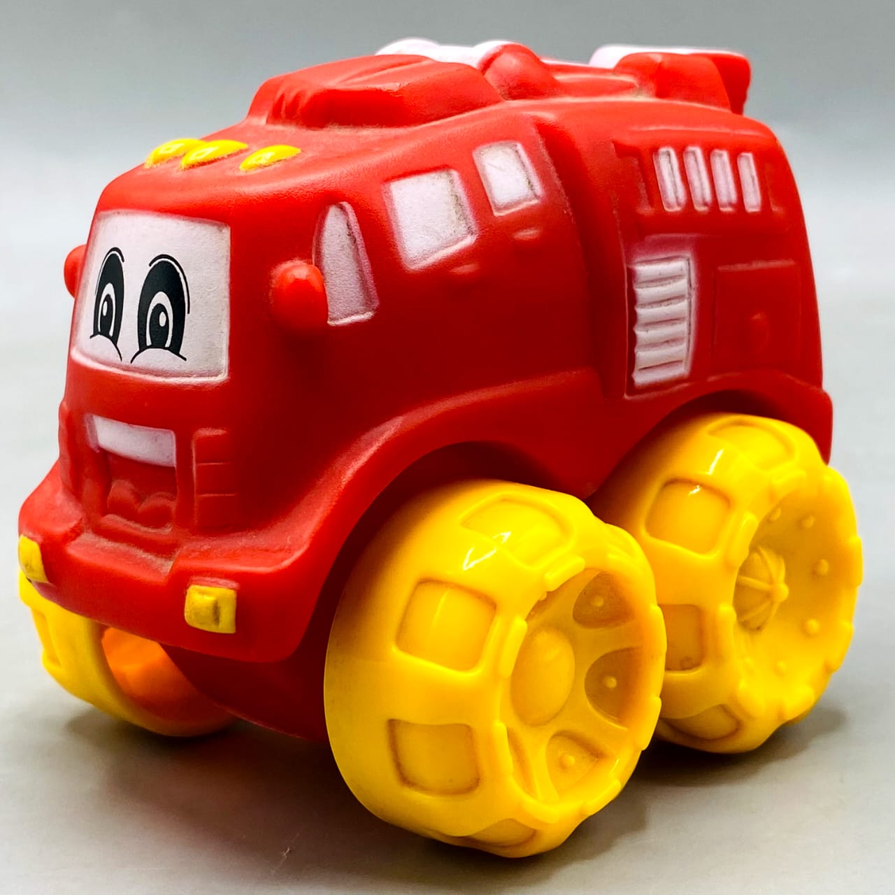 🔥 Friendly Fire Truck Monster Truck Toy - Red with Big Yellow Wheels