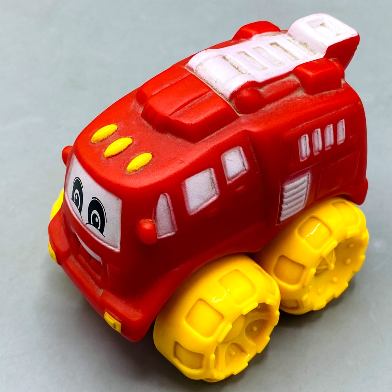 🔥 Friendly Fire Truck Monster Truck Toy - Red with Big Yellow Wheels