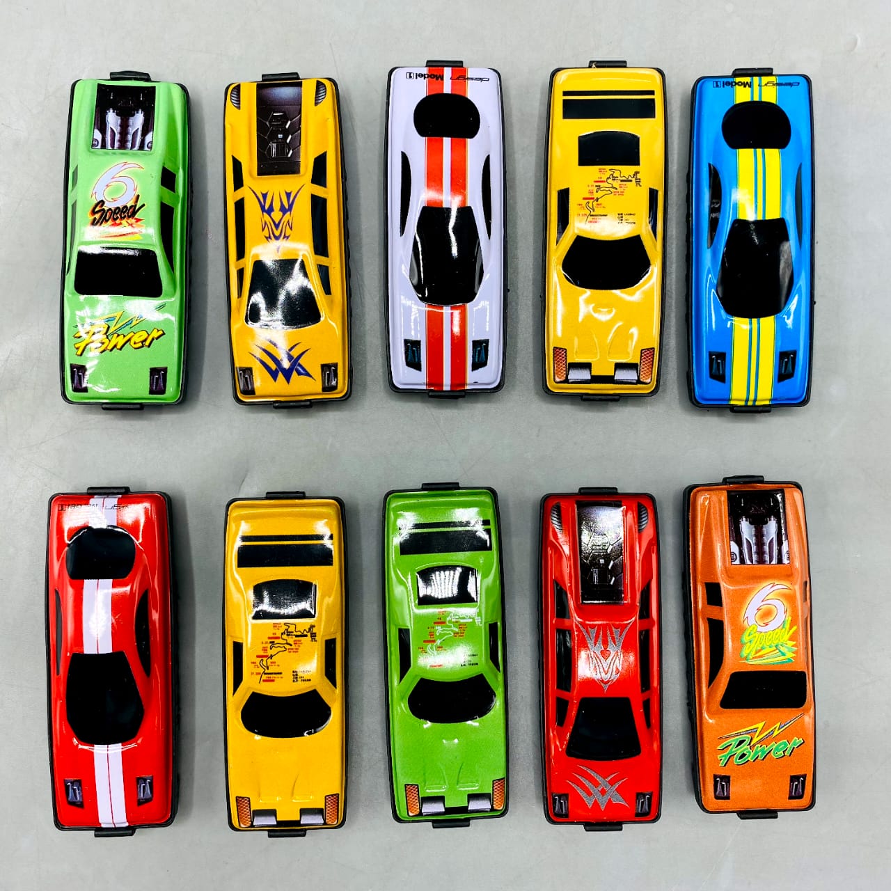 🏎️ 10-Piece Tech Metal Racing Car Set - Super Speed Race More Collection