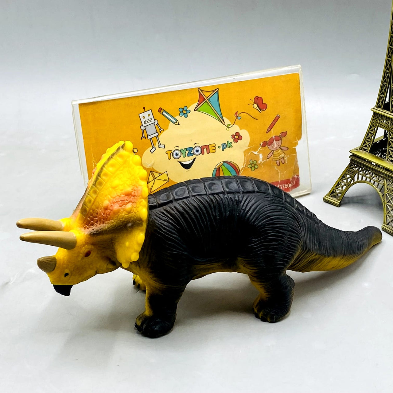 Realistic Triceratops Dinosaur Action Figure (Soft Rubber/Plastic)