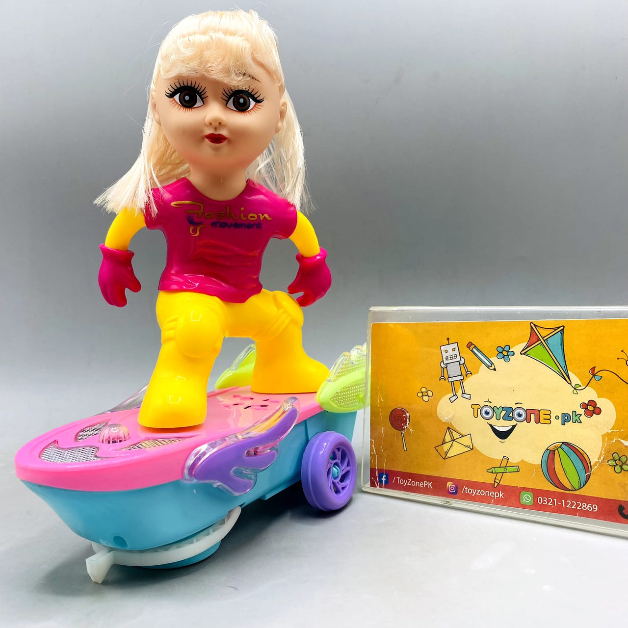 Fashion Girl Skateboard Doll With Light And Sound