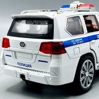 Thumbnail for 1:24 Diecast Toyota Land Cruiser Police Car With Light and Sound