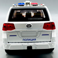 Thumbnail for 1:24 Diecast Toyota Land Cruiser Police Car With Light and Sound