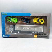 Thumbnail for 10-Inch Free Wheel Metal Truck With 3 Mini Metal Car Set