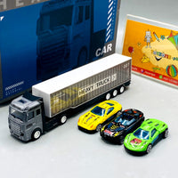 Thumbnail for 10-Inch Free Wheel Metal Truck With 3 Mini Metal Car Set
