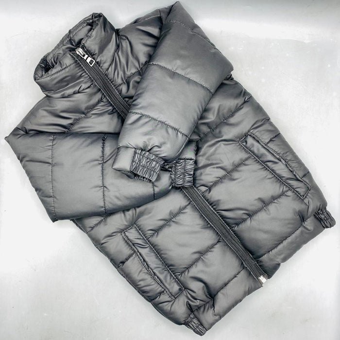 Black Color Winter Puffer Jacket with 3 Pockets