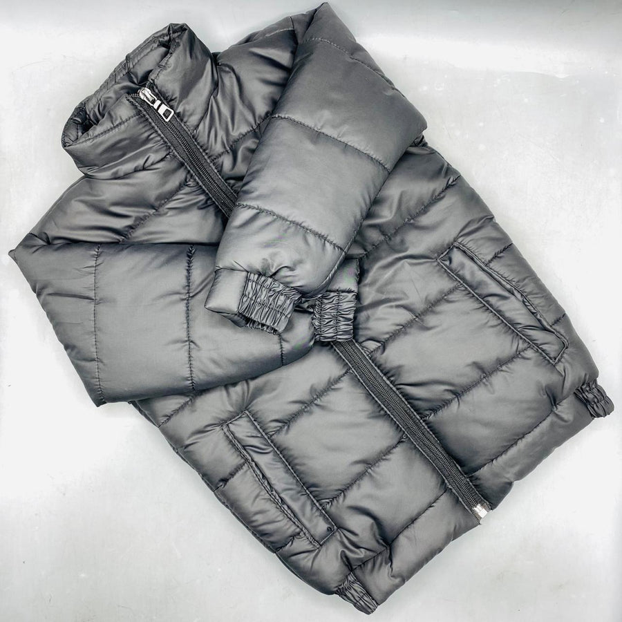 Black Color Winter Puffer Jacket with 3 Pockets