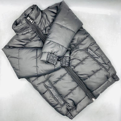Black Color Winter Puffer Jacket with 3 Pockets