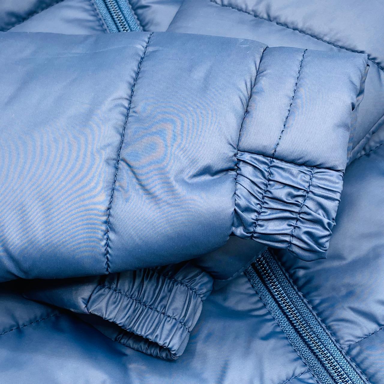 Blue Color Winter Puffer Jacket with 3 Pockets