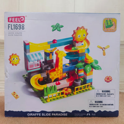 100 Pcs Giraffe Slide Paradise Big Blocks Set